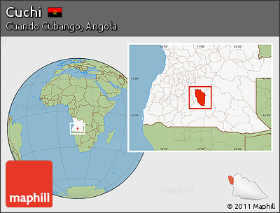 Savanna Style Location Map of Cuchi, highlighted country