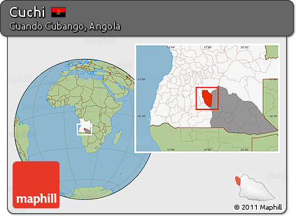 Savanna Style Location Map of Cuchi, highlighted country, highlighted parent region