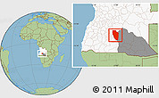 Savanna Style Location Map of Cuchi, highlighted country, highlighted parent region