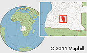 Savanna Style Location Map of Cuchi, highlighted country