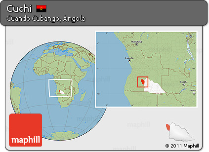 Savanna Style Location Map of Cuchi, highlighted parent region, within the entire country