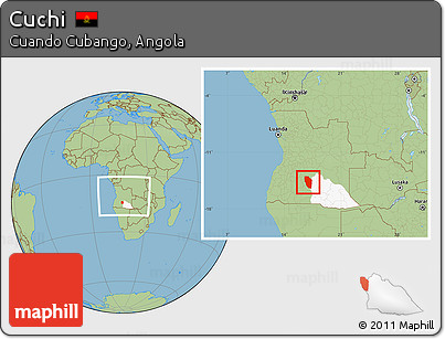 Savanna Style Location Map of Cuchi, highlighted parent region, within the entire country