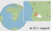Savanna Style Location Map of Cuchi, highlighted parent region, within the entire country