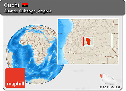 Shaded Relief Location Map of Cuchi