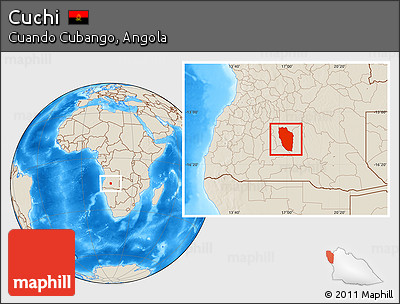 Shaded Relief Location Map of Cuchi