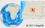 Shaded Relief Location Map of Cuchi