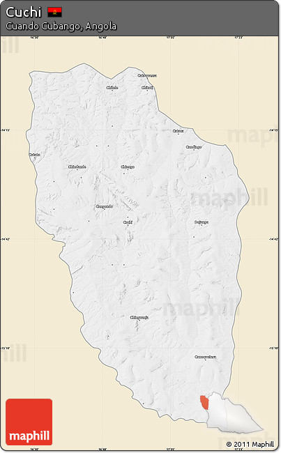 Classic Style Map of Cuchi, single color outside