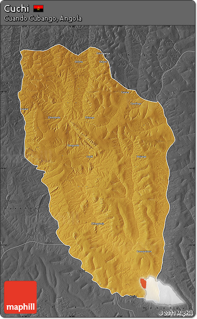 Physical Map of Cuchi, darken, desaturated