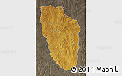 Physical Map of Cuchi, darken, semi-desaturated