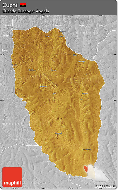 Physical Map of Cuchi, lighten, desaturated