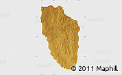 Physical Map of Cuchi, single color outside