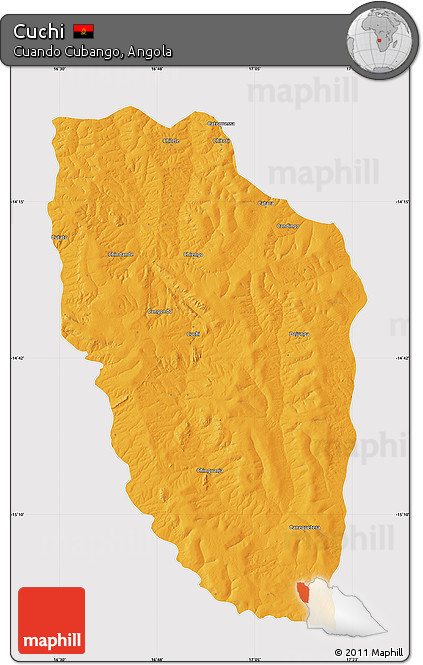 Political Map of Cuchi, cropped outside