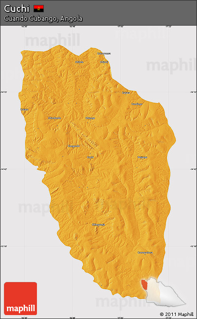 Political Map of Cuchi, cropped outside