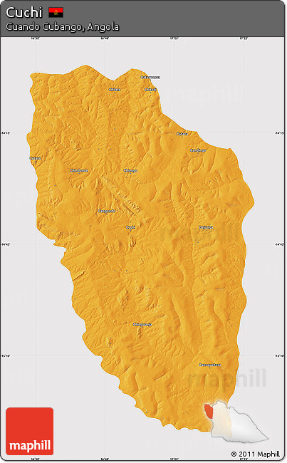 Political Map of Cuchi, cropped outside