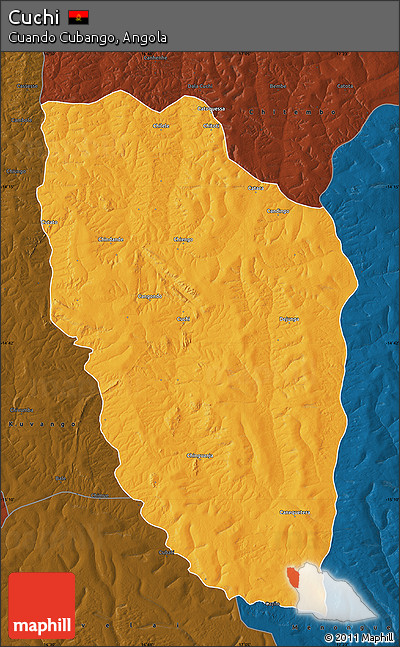 Political Map of Cuchi, darken