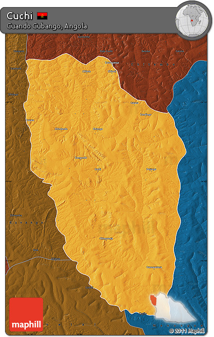 Political Map of Cuchi, darken