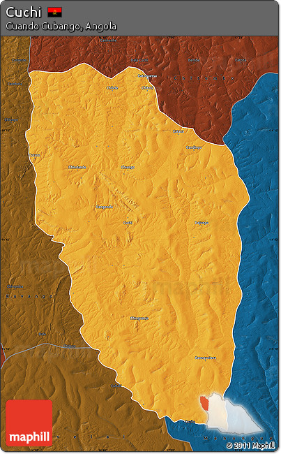 Political Map of Cuchi, darken