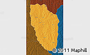Political Map of Cuchi, darken