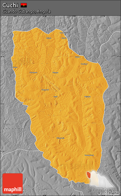 Political Map of Cuchi, desaturated