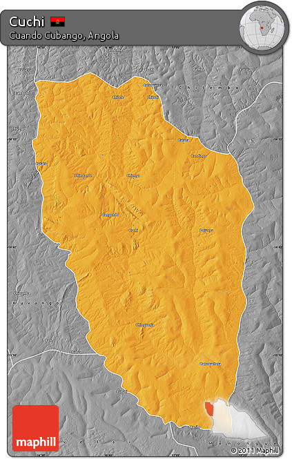 Political Map of Cuchi, desaturated