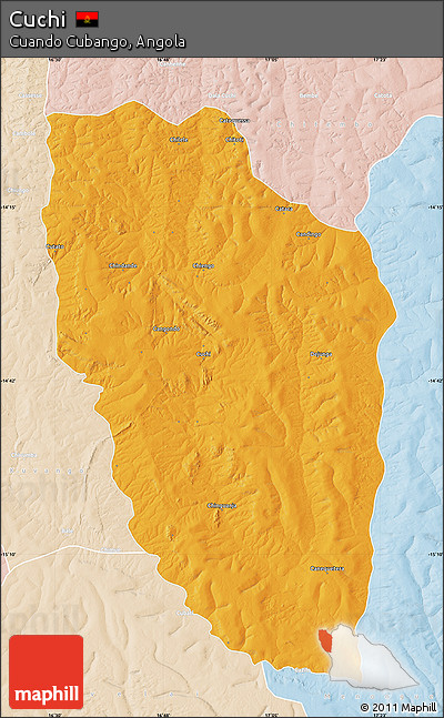 Political Map of Cuchi, lighten
