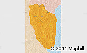 Political Map of Cuchi, lighten