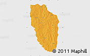 Political Map of Cuchi, single color outside