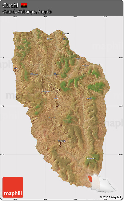 Satellite Map of Cuchi, cropped outside