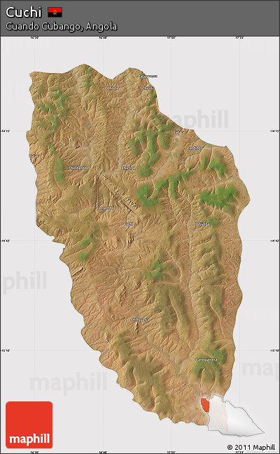 Satellite Map of Cuchi, cropped outside