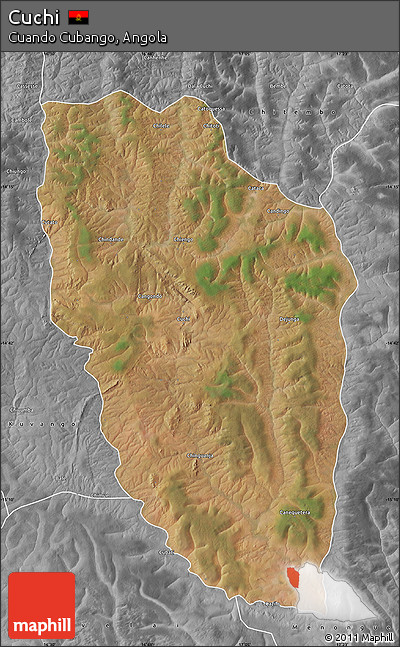 Satellite Map of Cuchi, desaturated