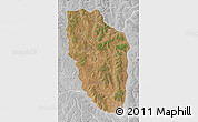 Satellite Map of Cuchi, lighten, desaturated