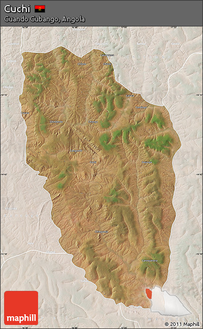 Satellite Map of Cuchi, lighten