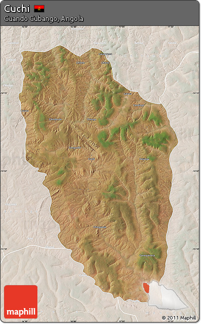 Satellite Map of Cuchi, lighten