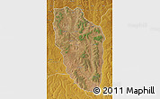 Satellite Map of Cuchi, physical outside