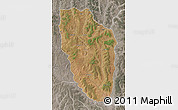 Satellite Map of Cuchi, semi-desaturated