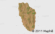 Satellite Map of Cuchi, single color outside