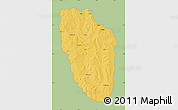 Savanna Style Map of Cuchi, single color outside