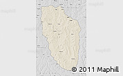 Shaded Relief Map of Cuchi, desaturated