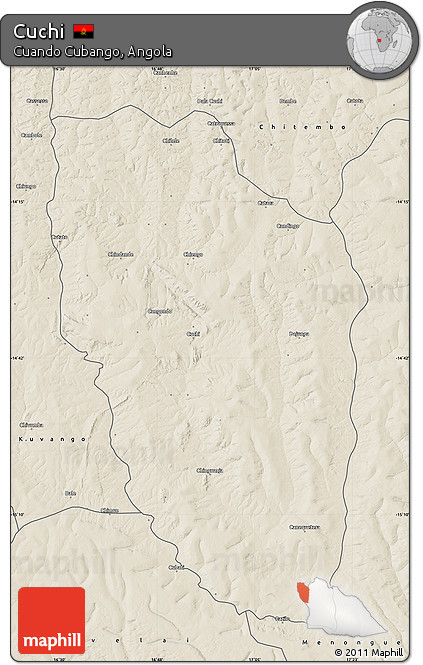 Shaded Relief Map of Cuchi