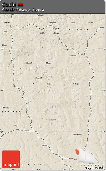 Shaded Relief Map of Cuchi