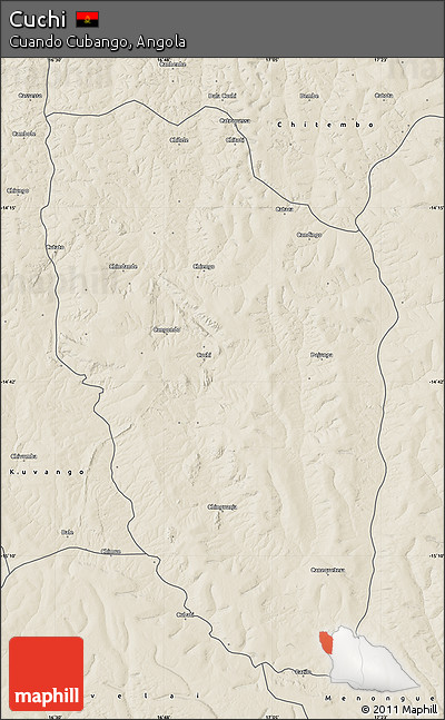 Shaded Relief Map of Cuchi