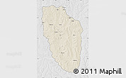 Shaded Relief Map of Cuchi, lighten, desaturated