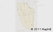 Shaded Relief Map of Cuchi, lighten, semi-desaturated