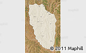 Shaded Relief Map of Cuchi, satellite outside