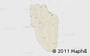 Shaded Relief Map of Cuchi, single color outside