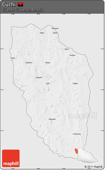 Silver Style Map of Cuchi, single color outside