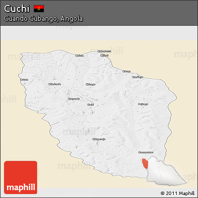 Classic Style Panoramic Map of Cuchi, single color outside