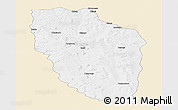 Classic Style Panoramic Map of Cuchi, single color outside