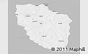 Gray Panoramic Map of Cuchi, single color outside