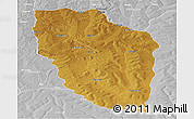 Physical Panoramic Map of Cuchi, lighten, desaturated